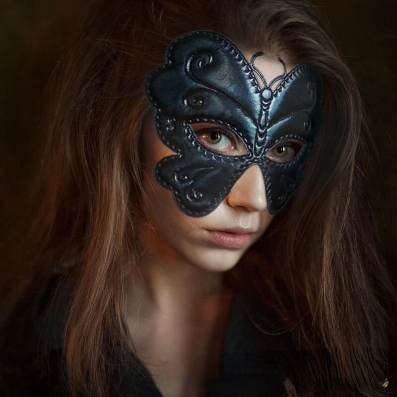 10pcs Women's Butterfly Mask Costume Accessory Halloween Party Cute Dress Up Black Silver Red Gold Easter