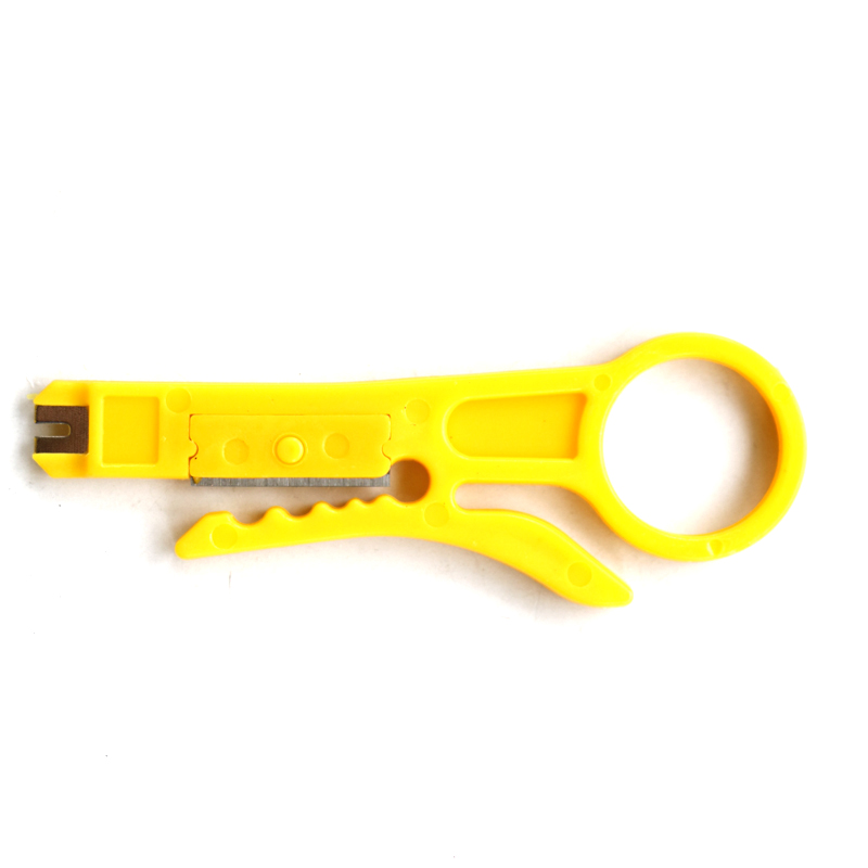 5 pçs profissional venda quente amarelo mini strippers cabo de rede alicate 9cm utp stp cabo cortador telefone fio stripper ferramenta rj45