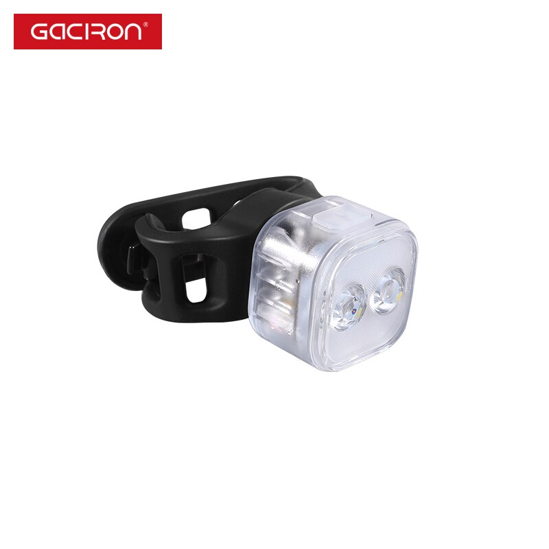 GACIRON-luz frontal de advertencia para bicicleta, linterna de seguridad para bicicleta de montaña, a prueba de lluvia, recargable por USB