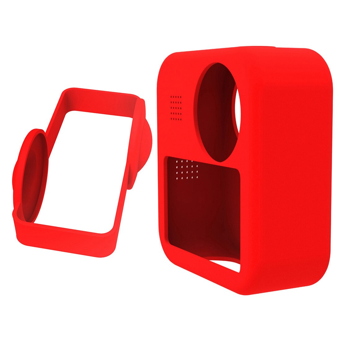 Siliconen hoes voor gopro max met lensdoppen, beschermhoes voor de body, rubberen frame voor gopro max panoramische camera accessoires