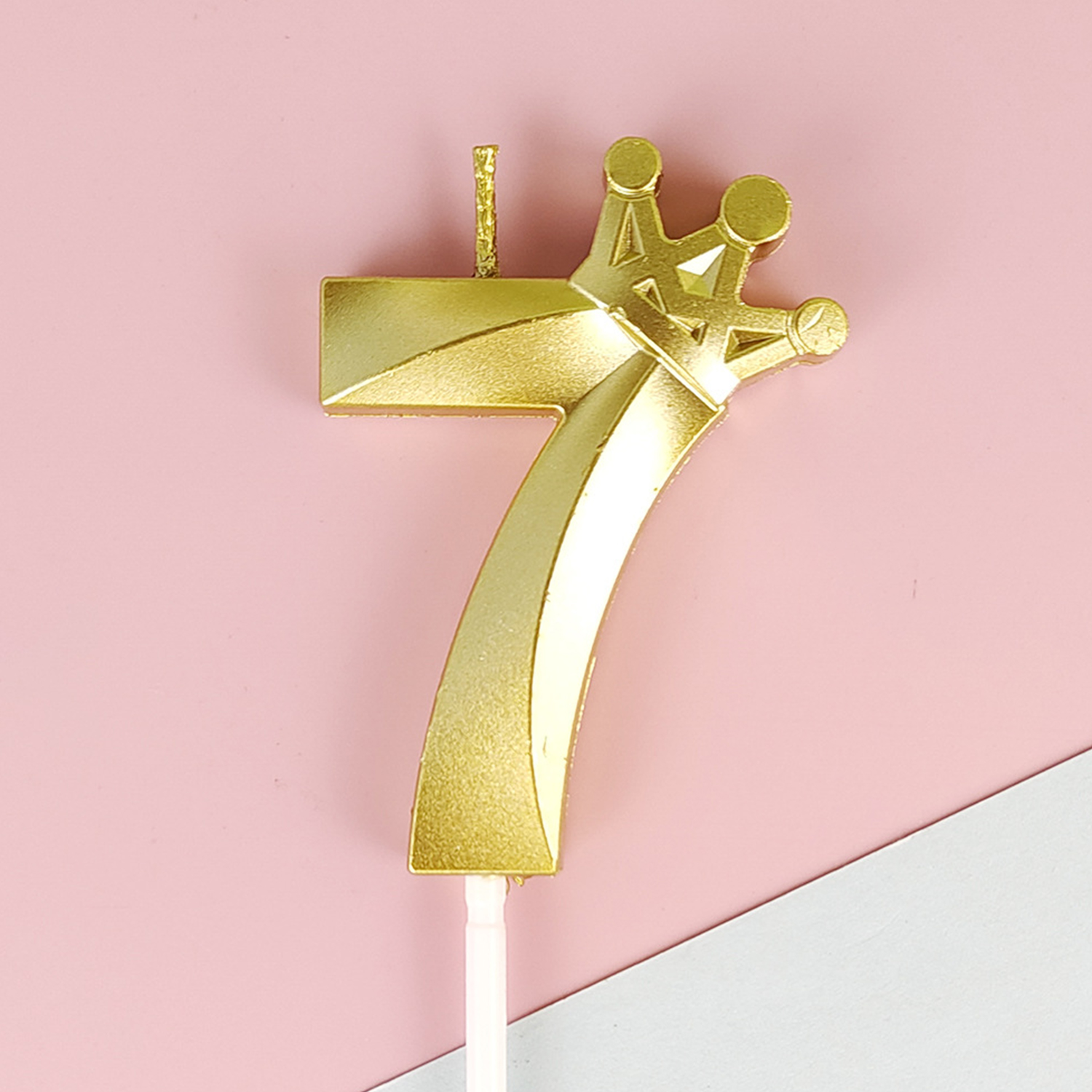 0-9 høy kakedekorasjoner romantisk gullkronelys talltopper til bursdagskakedekorasjon dronning babyshower: Fluorescerende grønt