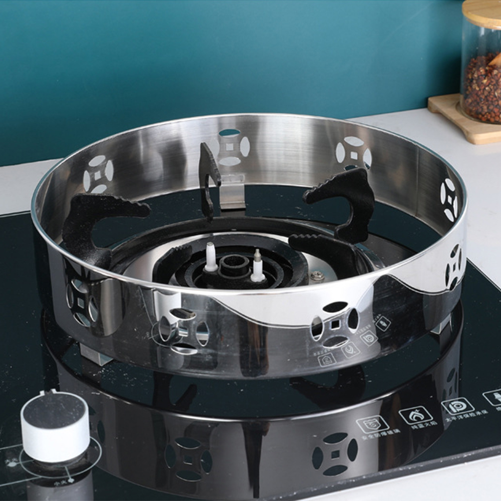 Windproof Home Stable Outdoor Camping Gas Stove Windshield Kitchen Tool Smooth Stainless Steel Gather Fire Cooker Bracket Hood