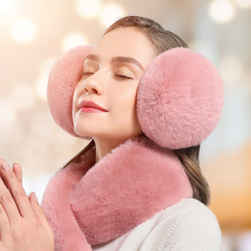 femelle en peluche adulte oreille cache-oreille hiver oreille muff mignon en peluche oreille muff