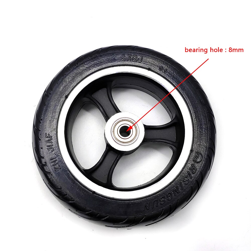 Explosion-proof 6 Inch Wheel 6x2 Solid Tire Wheel with Alloy Rim for Fast Wheel F0,jackhot,Nes Carbon Fiber Scooter