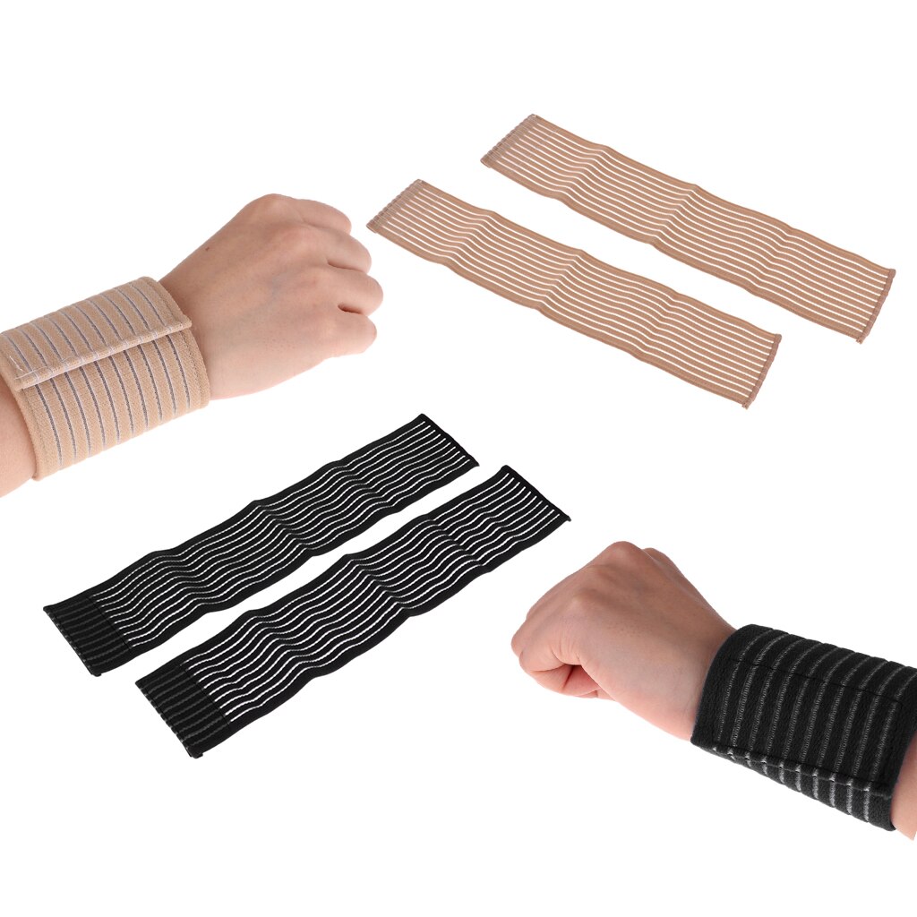 2 Paar Premium Gym Hand Polsband Wrist Brace Compressie Wrap Ondersteuning, Verstelbare En Slijtvaste