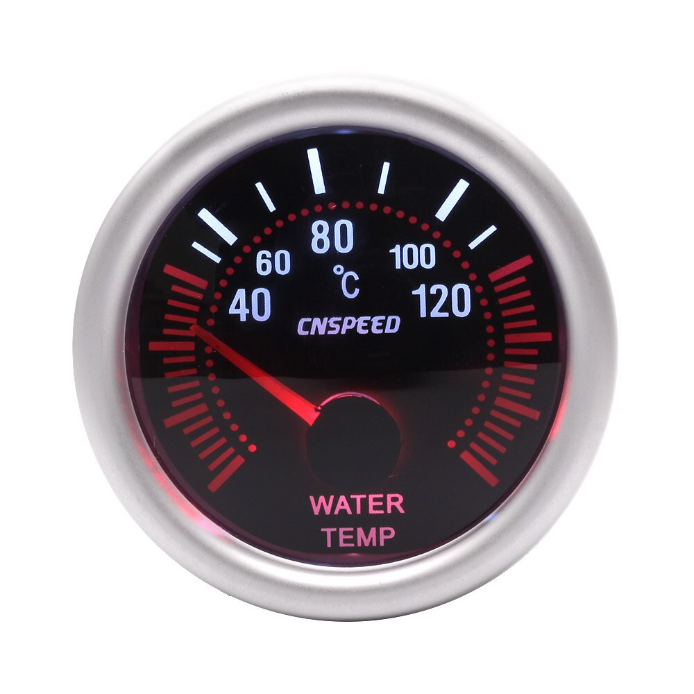 CARCHET 12V 52mm Wasser Temperatur Messgerät Wasser Temp Meter Auto Meter Tachometer mit Wasser Temperatur Sensor Adapter Rauch objektiv