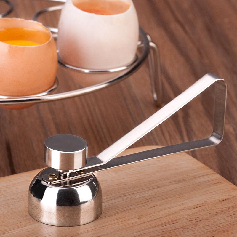 Rustfrit stål æg topper cutter skal kogt rå ægåbnere køkken værktøj  p7 ding
