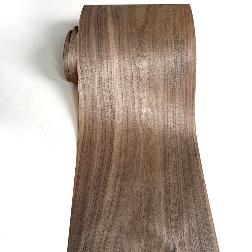 Chapa de nogal negro Natural, grano de madera para restauración de muebles, mesa, paneles decorativos de altavoces, nogal chapa