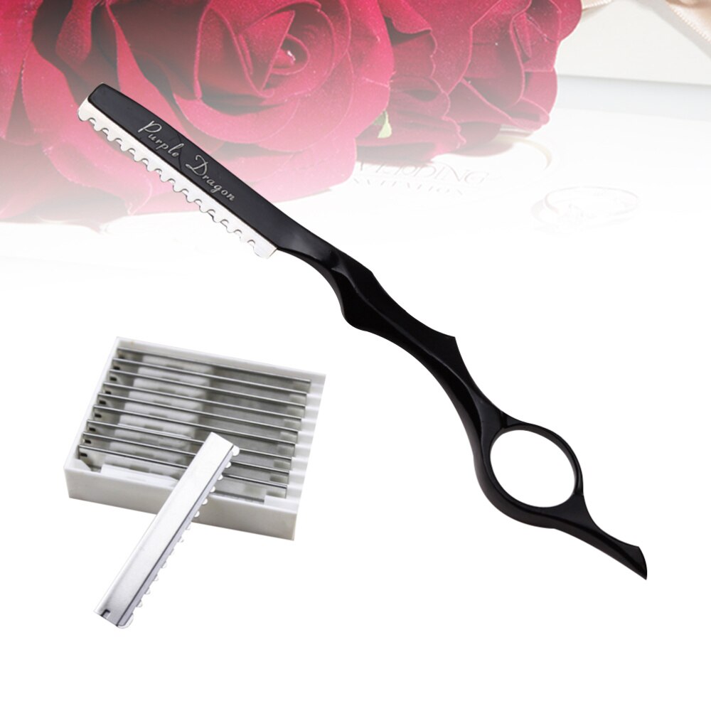 1 Set Of Thinning Razor Steel Replaceable Manual Durable Hair Shorten Hair Styling Cutter Shaving Tool Trimmer Razor
