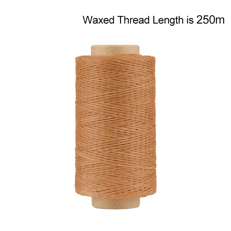 LMDZ 250m Leder Gewachst Faden Leder NäHenne Nähen Nadeln Kupfer Bohren Ahlen Verfolgung Rad Garn Schere für DIY Handwerk: Typ 7