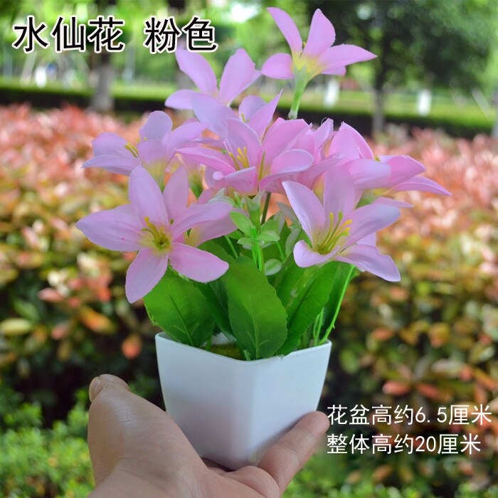 Artificial Narcissus Plants Bonsai Fresh Green Plants Bonsai Desktop Small Potted Office Mini Pot