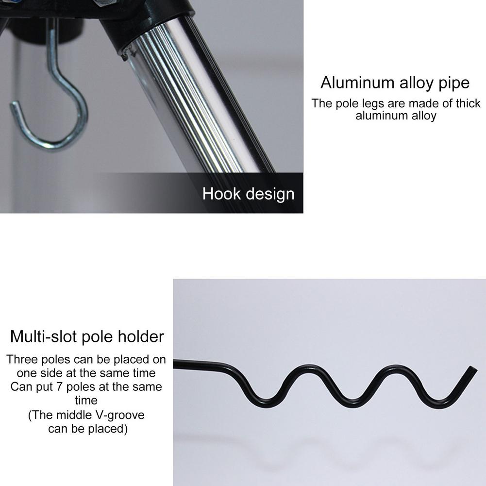 Hengels Ondersteuning Multifunctionele Telescopische Stang Houder Opvouwbaar Verstelbare Outdoor Vissen Apparatuur Statief Hengels Stand