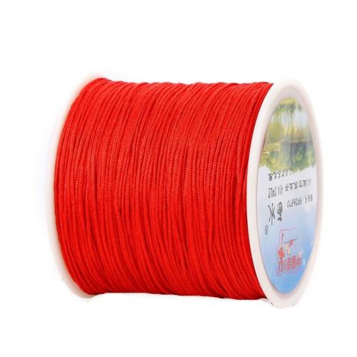 1mm 100m Nylon macramé chino nudo cordón pulsera cuentas hacer joyas DIY borlas cuentas Shambala hilo herramienta de coser: Rojo