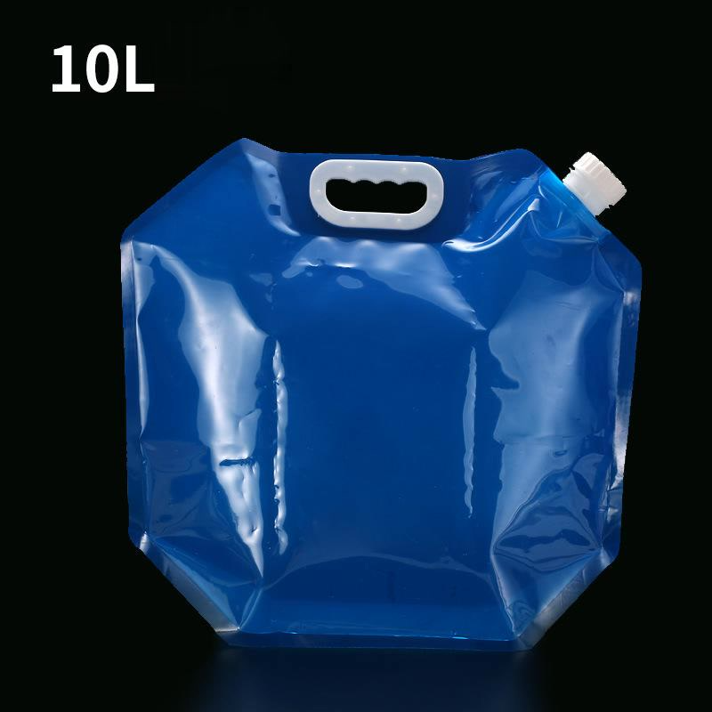 Bolsas de agua plegables para exteriores, contenedor portátil de 3L, 5l10l, para acampar, Picnic, barbacoa, Coche: 10L Blue