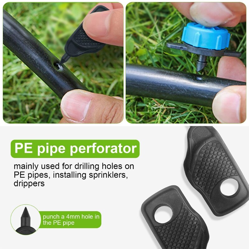 One Stop Outdoor Drip Irrigation Tubing Hole Punch Tool Black Pro Punch Tool for Sprinkler Irrigation Tubes Pipes
