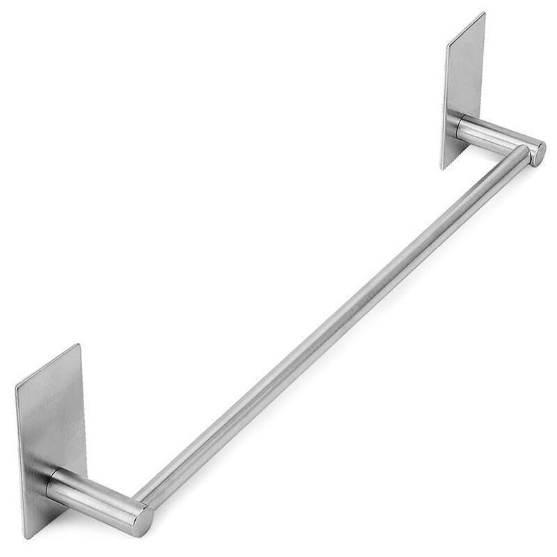 Barre porte-serviette 16 Pouces dans la Salle De Bain Auto-Adhésif Porte-Serviettes Bâton Sur Le mur En Acier Inoxydable Collant Cintre: Default Title