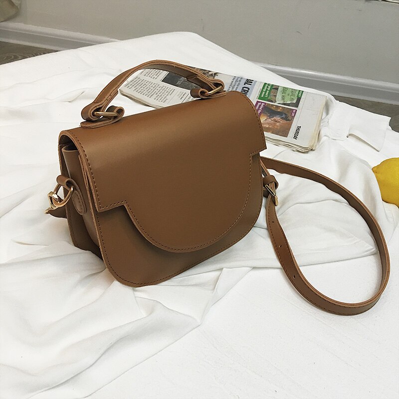 Pu Lederen Crossbody Tas Voor Vrouwen Mini Schouder Eenvoudige Tas Vrouwelijke Eenvoudige Handtassen En Portemonnees Totes: Brown