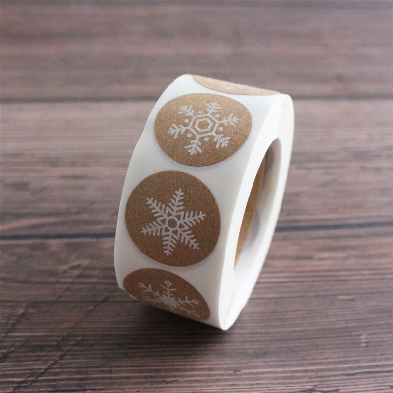 500 stuks kerststicker verpakkingsetiket pot envelop zegel goudfolie 1 inch feestgunsten: C