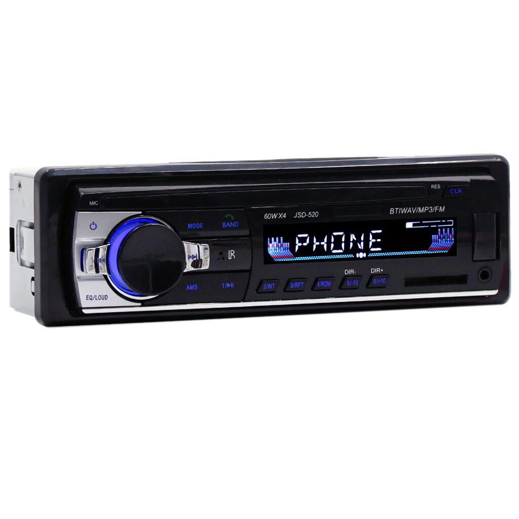 Radio FM stéréo Bluetooth 60W X 4 | Lecteur MP3, Station auto mains libres, Support USB / SD / TF / AUX + télécommande