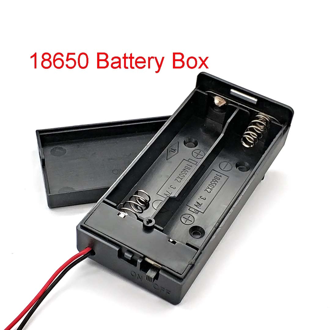 3.7V 2X18650 Batterij Houder Connector Storage Case Box Met Aan/Uit Schakelaar Met Kabel