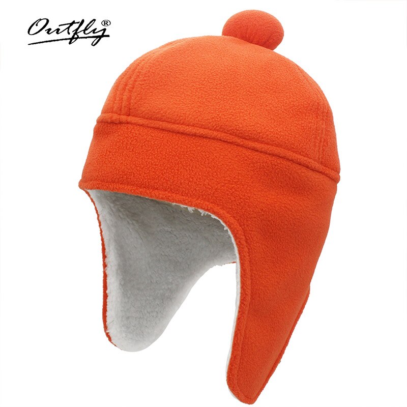 Autumn and Winter Beanie Ladies Cute Ball Bomber Hat Ear Protection Hat Imitation Lamb Wool Warm and Cold Hat 58cm Head Size: Orange