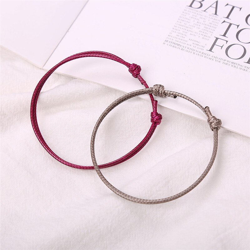 2 Pcs/set Colorful Rope Bracelets for Women and Men Couple Bracelet Jewelry Unisex Rope Chain Bracelet: D