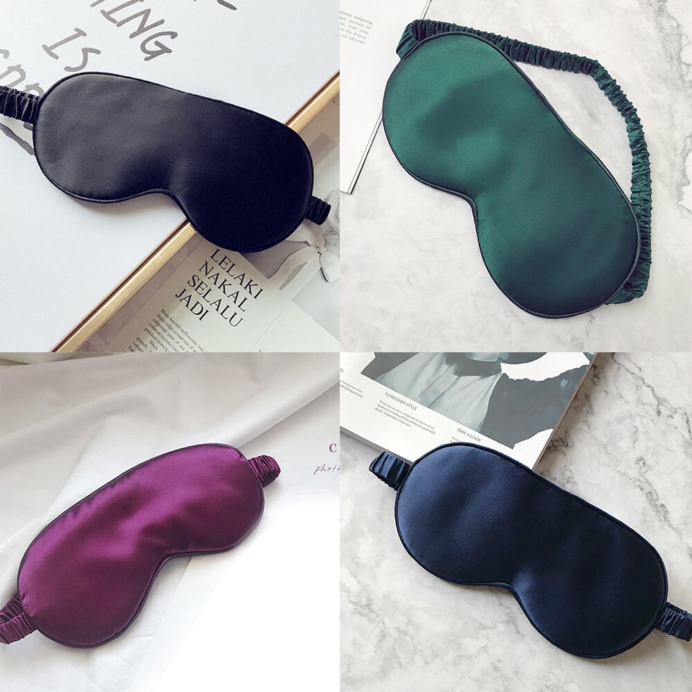 Máscara para dormir, máscara de olho de dormir 100% 3d, seda natural, máscara para os olhos, tampa macia e portátil, 20 peças venda dobrável