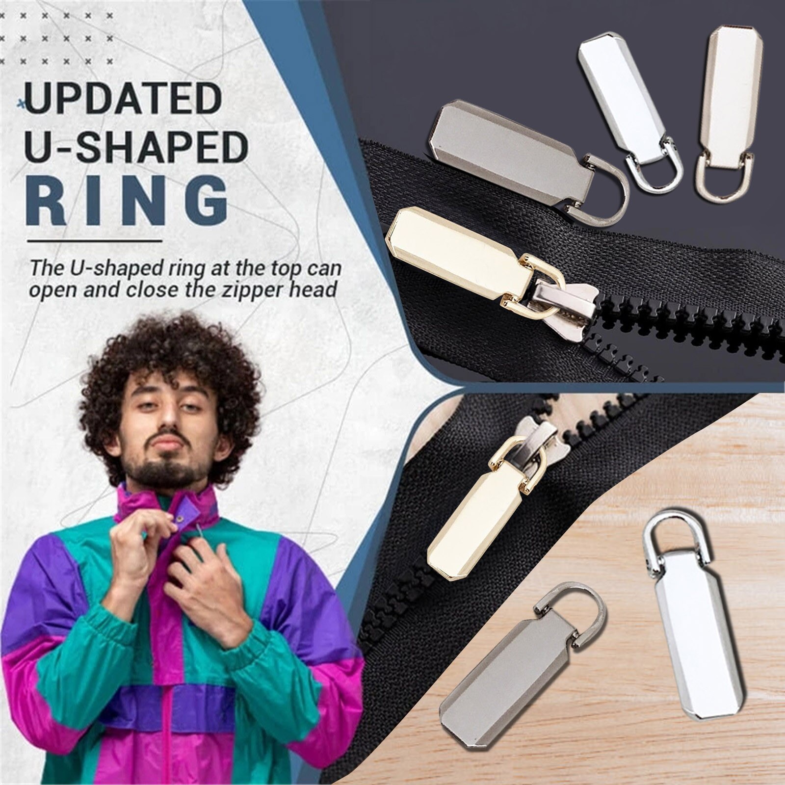 Universal Detachable Zipper Puller Set Wide Waistbands Women Elastic Waist Diy Dress Sweater Pin Buckle Clothing Accessory#50