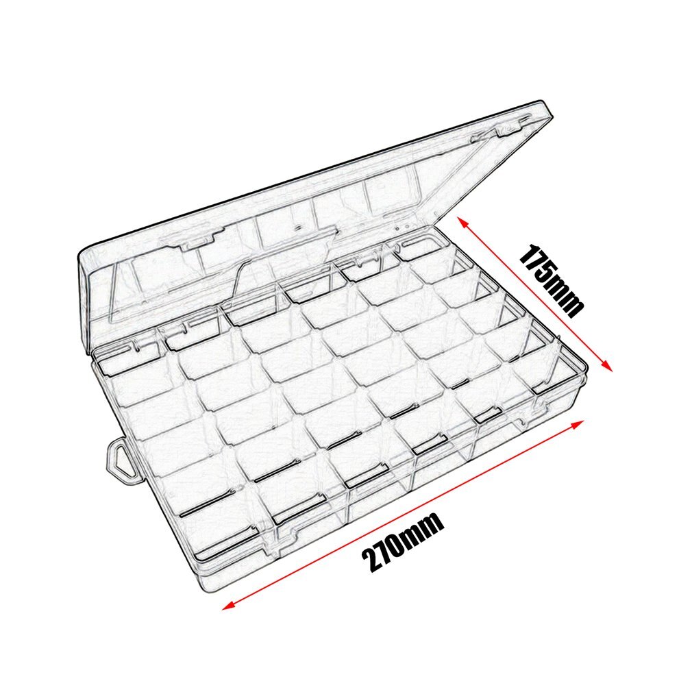 36 Grids Compartment Plastic Storage Box Jewelry Earring Bead Screw Holder Case Display Organizer Container