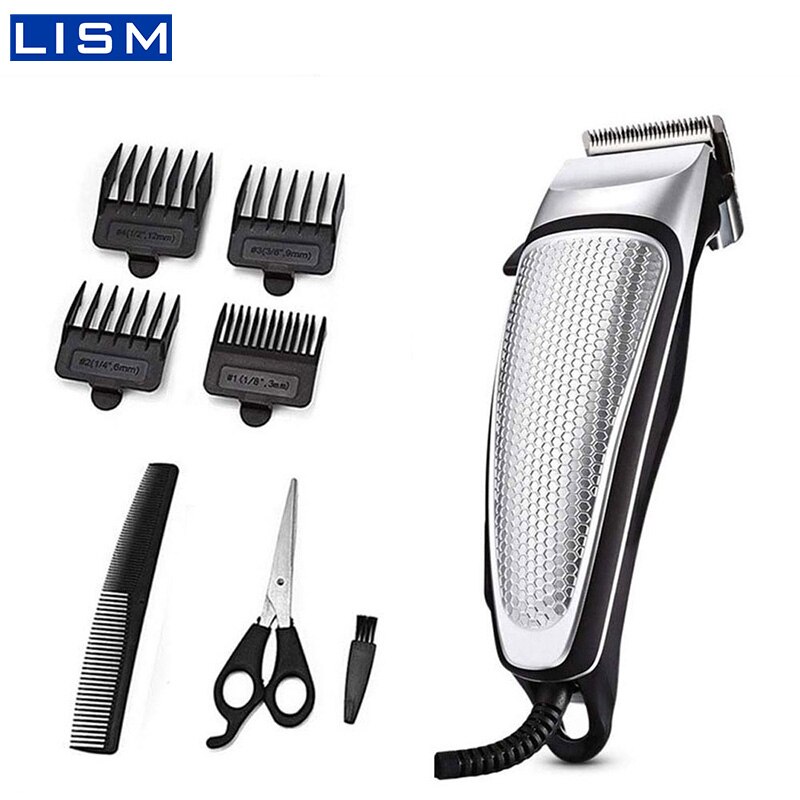 Men Electric Hair Clippers With Wire Hair Salon Razor Adult Hair Trimmer Electric Clippers Hair Cutting Machine: US Plug
