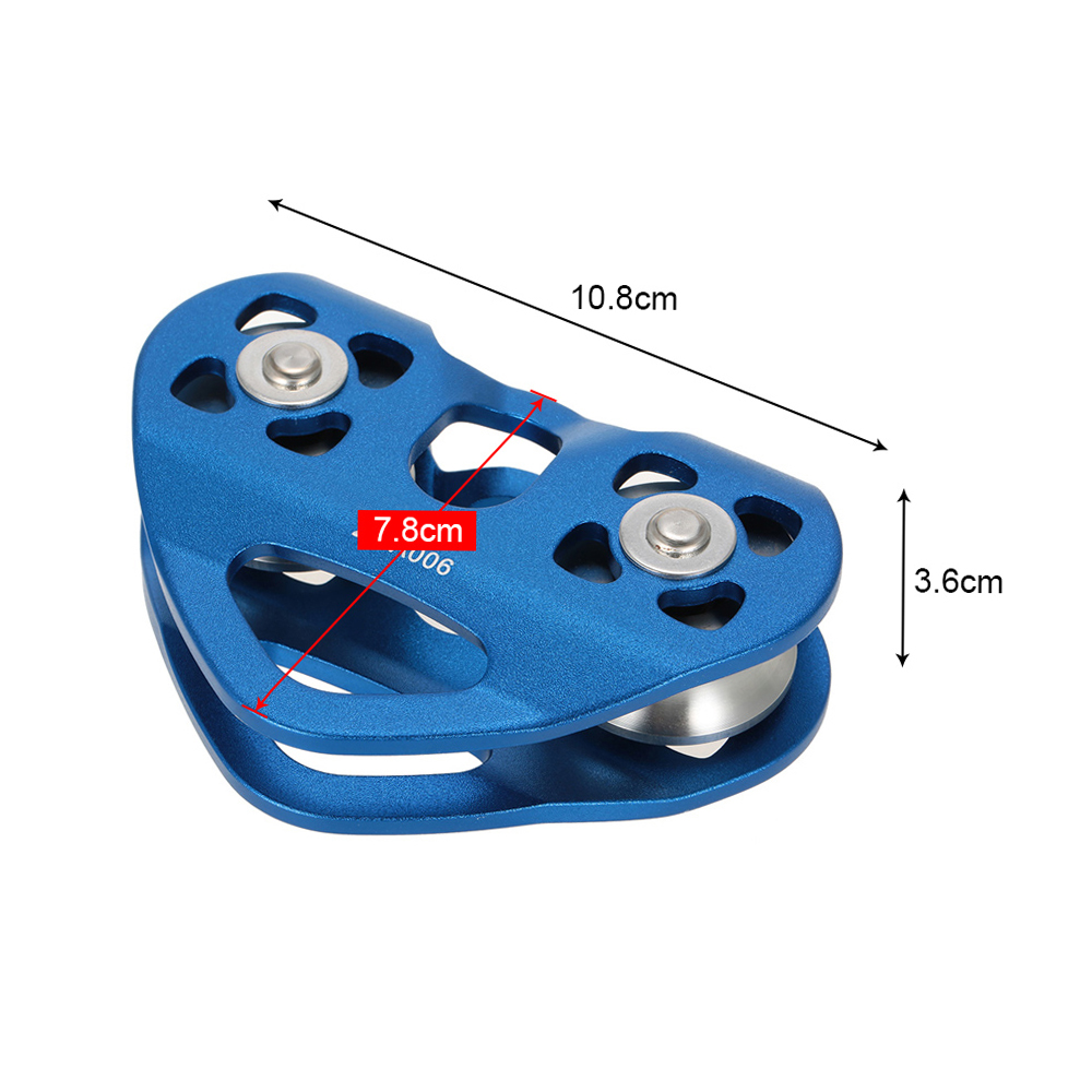Cable Trolley Lixada 30kN Cable Trolley Pulley with Ball Bearing Climbing Caving Aloft Work Zipline Cable Trolley Trolley