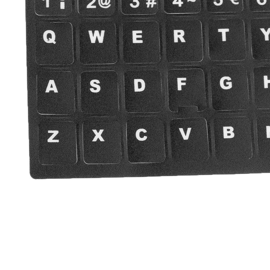 Universal Spanish Keyboard Stickers, PC Keyboard Stickers Black Background for PC Laptop Notebook Desktop