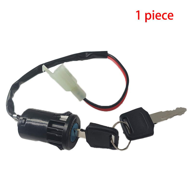 Interruptor de llave de encendido para ciclomotor, 2 cables, orificio de 28mm, accesorio para moto de cross ATV, herramienta de encendido/apagado para Go-Kart de motocicleta eléctrica duradera: Verde militar