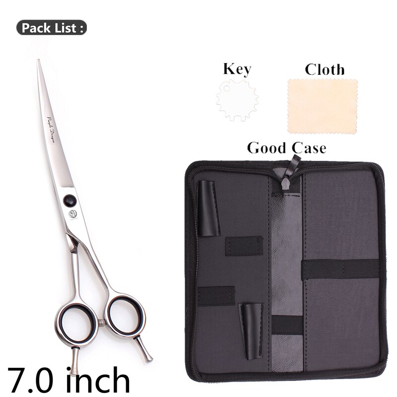 Ebene Pflege Schere 5,5 "6" 7 "8" Lila Drachen Edelstahl Hund Schere Gebogene Schere Haustier Schere Finger Rest Z1028: Z1028 Yin UC 7Y