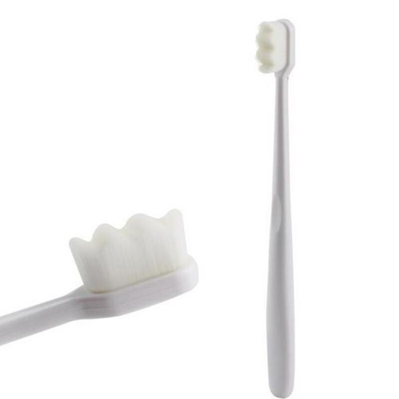 1pc bærbare ultratynde super bløde tandbørster miljøvenlig million tandbørste bærbar tandbørste dybderensende mundpleje også: 01 hvide bølger børste