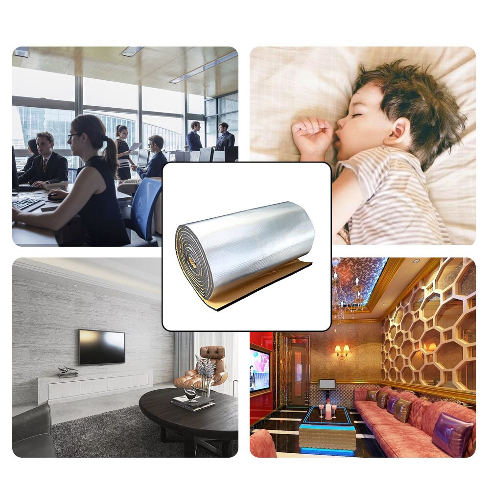 10MM Sound Insulation Pad Aluminum Film - Waterproof Moisture-proof Scratch Resistance Low Power Consumption Mat