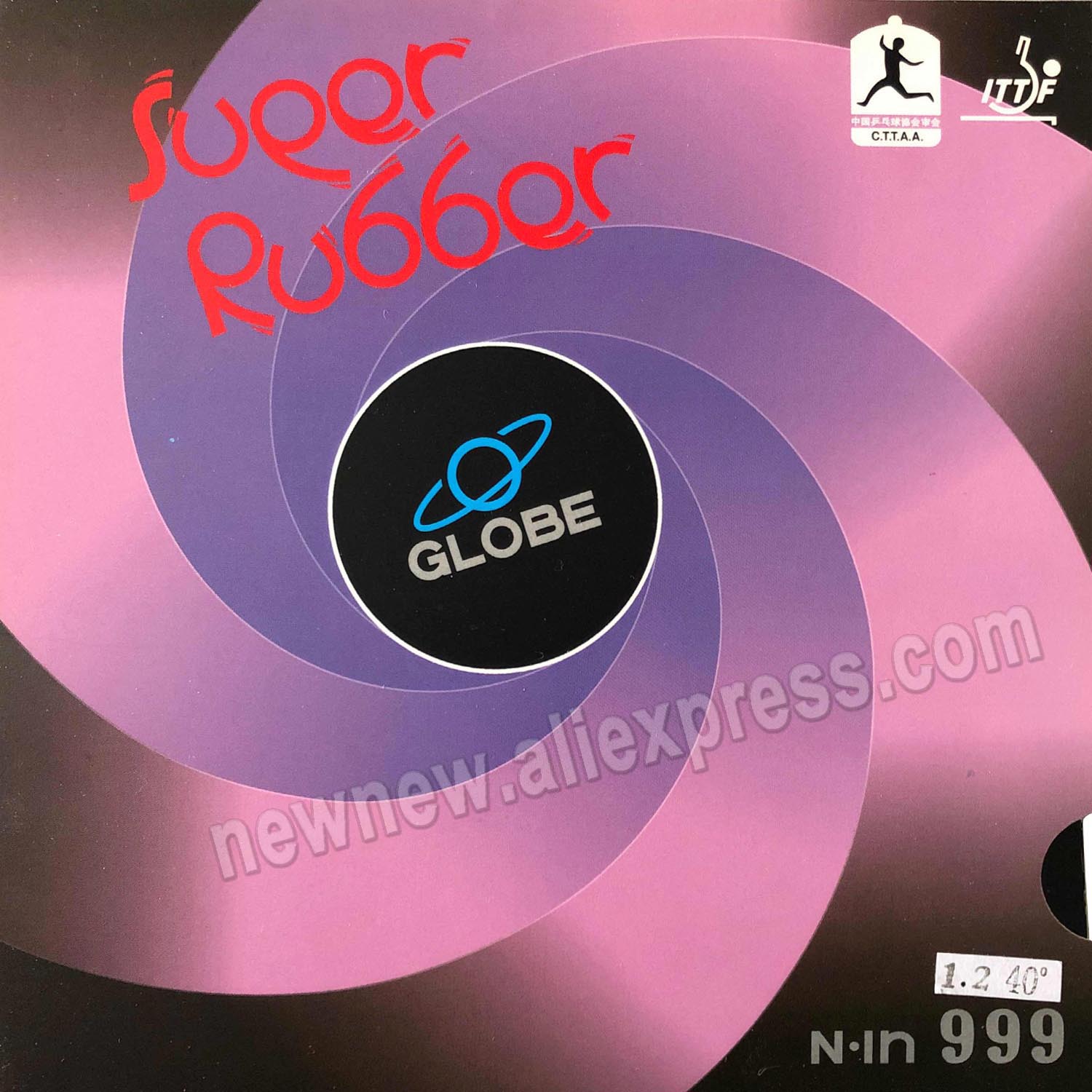 Globe 999 Pips-In Table Tennis (PingPong) Rubber with Sponge