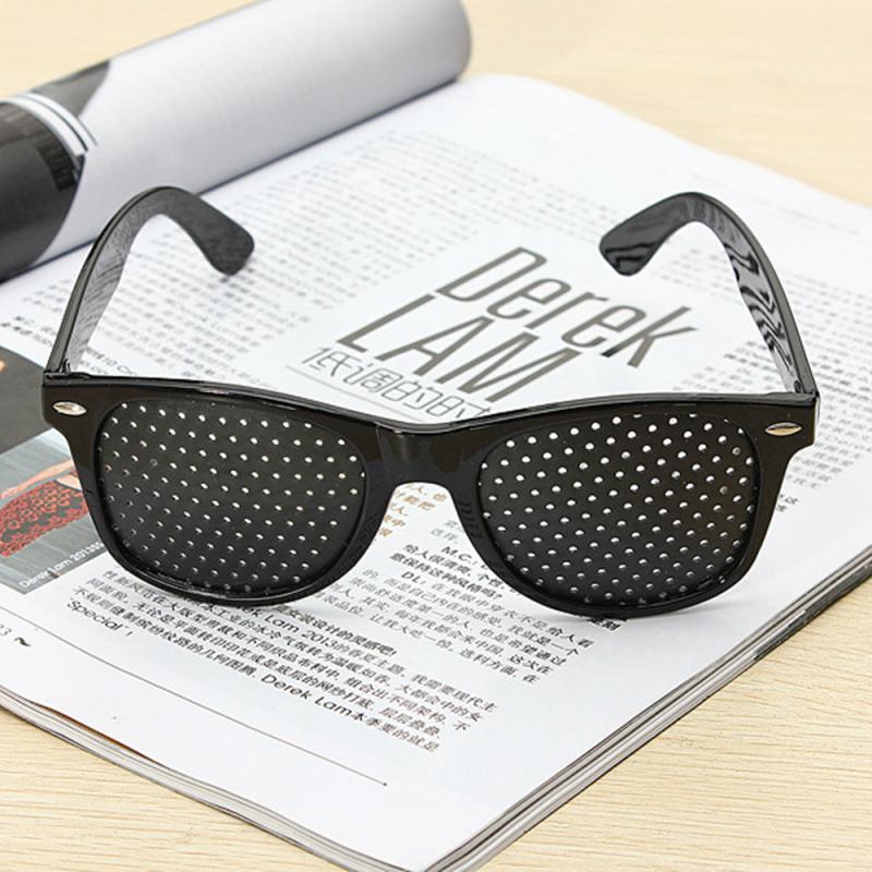 Black Gezichtsvermogen Improvement Care Oefening Brillen Corrigerende Anti-vermoeidheid Bijziendheid Bril Sunglass Pin Hole Camping Brillen