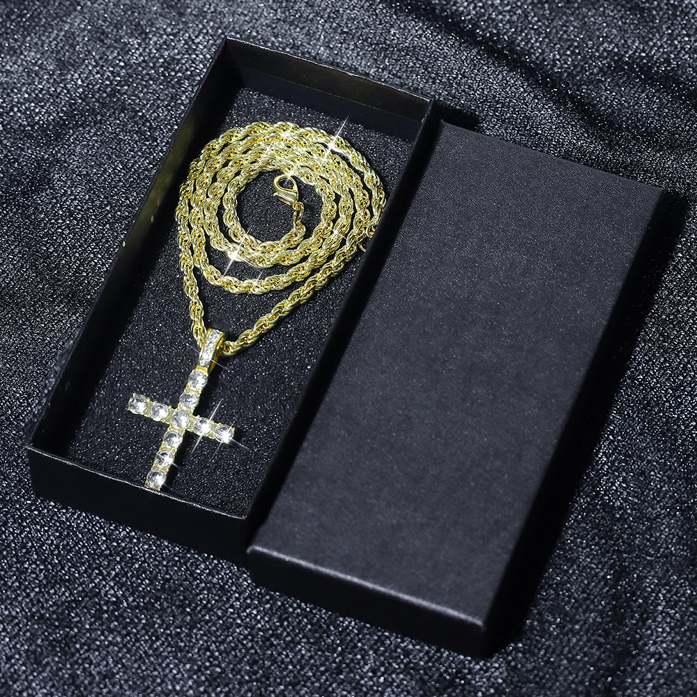 16mm Hip Hop Miami Cuban Link Chain Set Necklace +Watch+Bracelet Iced Out Shiny Trendy Stylish Jewelry For Women Men: Rhodium Plated