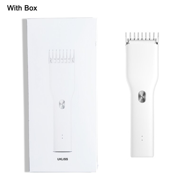 Barber Shop Men Hair Trimmer Beard Electric Hair Clipper Hair Cutting Machine Rechargeable 0mm T- Blade Machine: White With Box