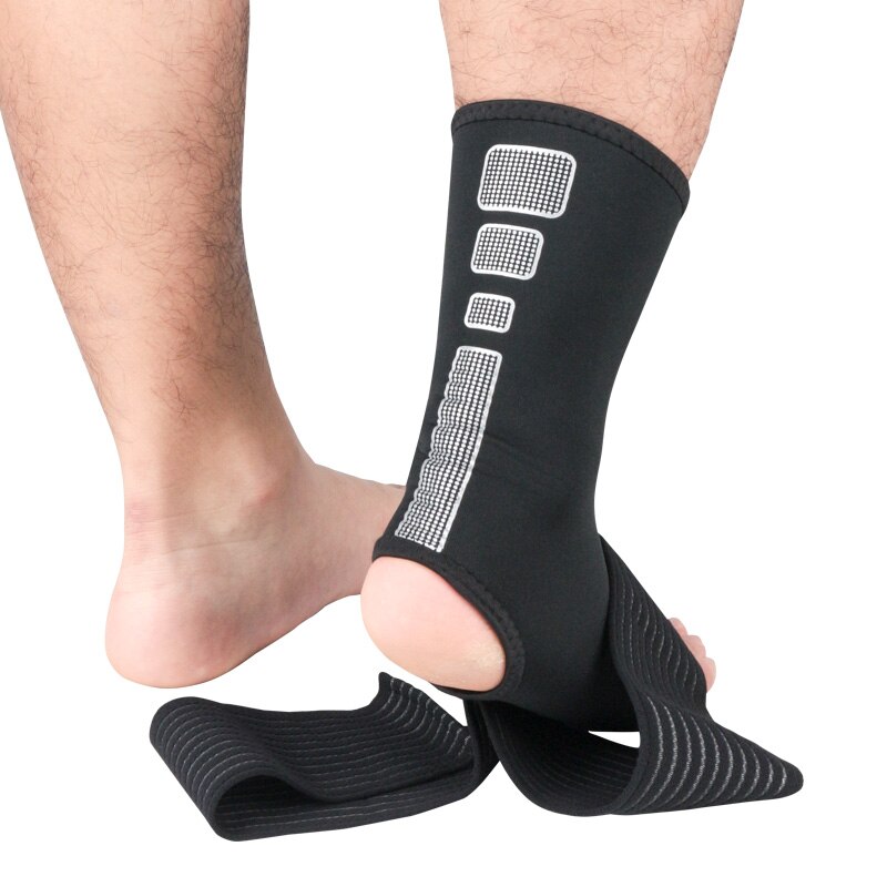 1pcs Elastic Ankle Support Brace for Basketball Sprain Prevention Adjustable Sports Compression Bandage Ankle Guard