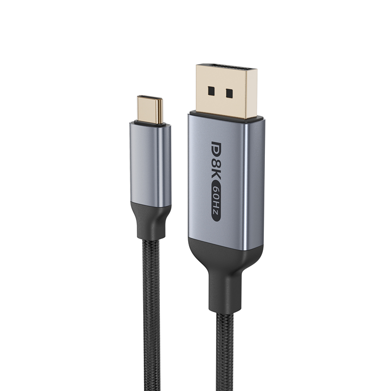 Cable USB C a DisplayPort 1,4, 8K 60Hz Thunderbolt 4/3 /USB4 a DP, adaptador de 6,6 pies/2M(4K 60Hz 144Hz 120Hz 2K 240Hz) 32,4 Gbps: BLANCO / 3 m