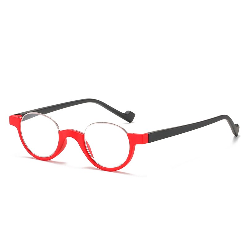 VCKA Round Half-frame Reading Glasses women Men Ultra Light Portable Personality Comfortable Presbyopic Eyewear +1.00 to +4.00