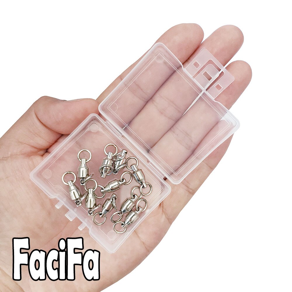 10 sztuk Heavy Duty łożyska obrotowe złącze wędkarskie ze stali nierdzewnej kulka stalowa połączenie obrotowe stałe pierścień akcesoria hak