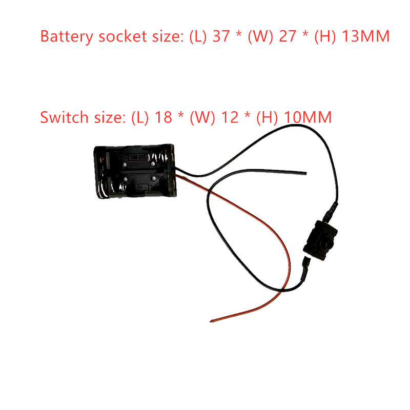 Soporte de batería de 12V 23A, caja de almacenamiento de batería recargable con cable de alambre, soporte de batería de 12V 23A, caja de batería de 12V con interruptor
