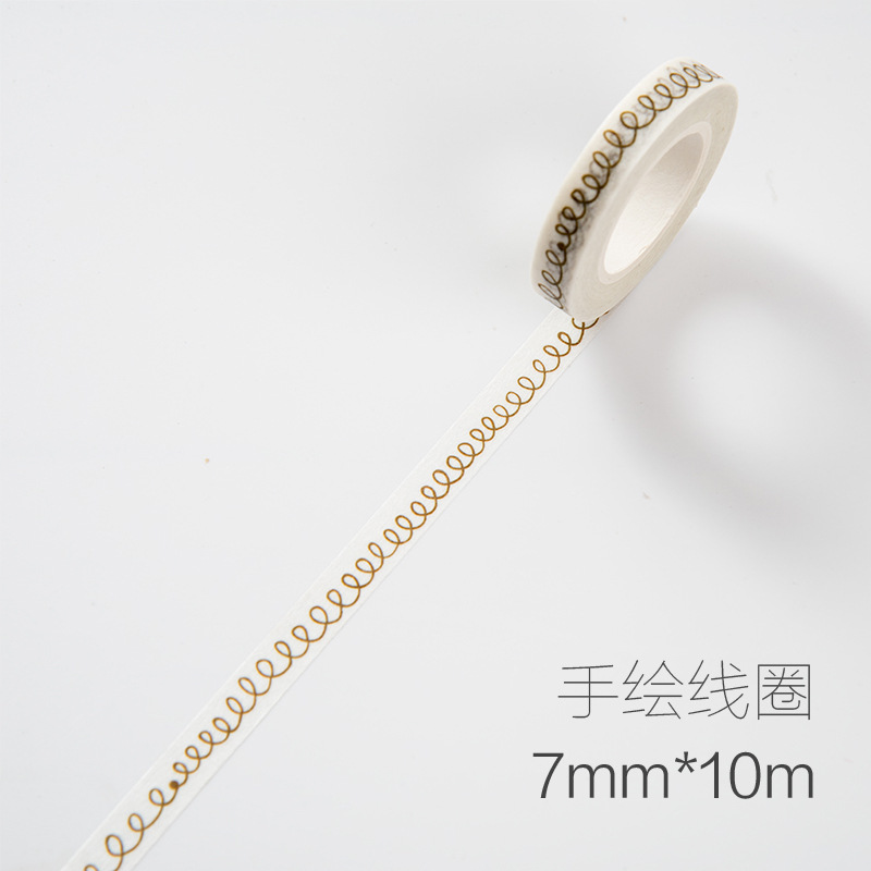 Washi Tape 10 m * 7mm Liefde En Bladeren Plant Scrapebooking Diy Stickers Decoratieve Afplakband Voor Verjaardagsfeestje decoratie: 4