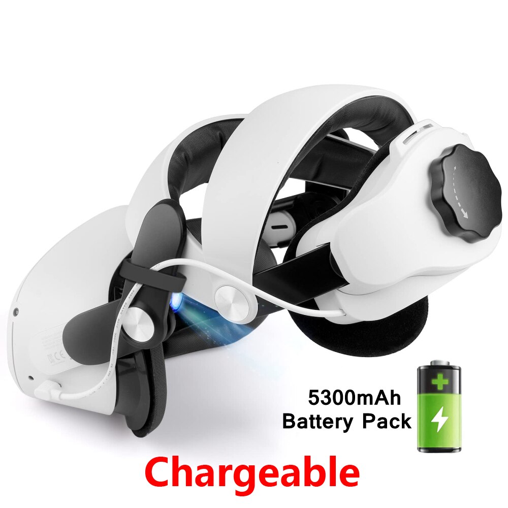 Voor Oculus Quest 2 Halo Band Hoofd Verstelbare Verhogen Ondersteunende Verbeteren Comfort Elite Band Voor Oculus Quest 2 Accessoires: Chargeable