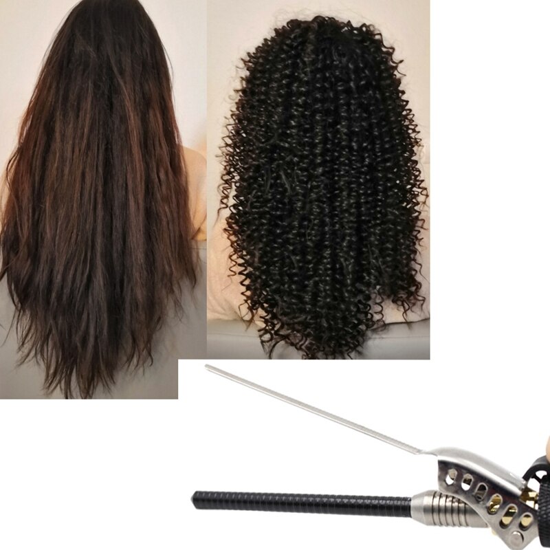 Rizadores de pelo de 7Mm, rizadores de pelo giratorios manuales, rizadores de pelo con varita de hierro, rizadores de pelo adecuados para niños, rizadores de pelo rizados pequeños