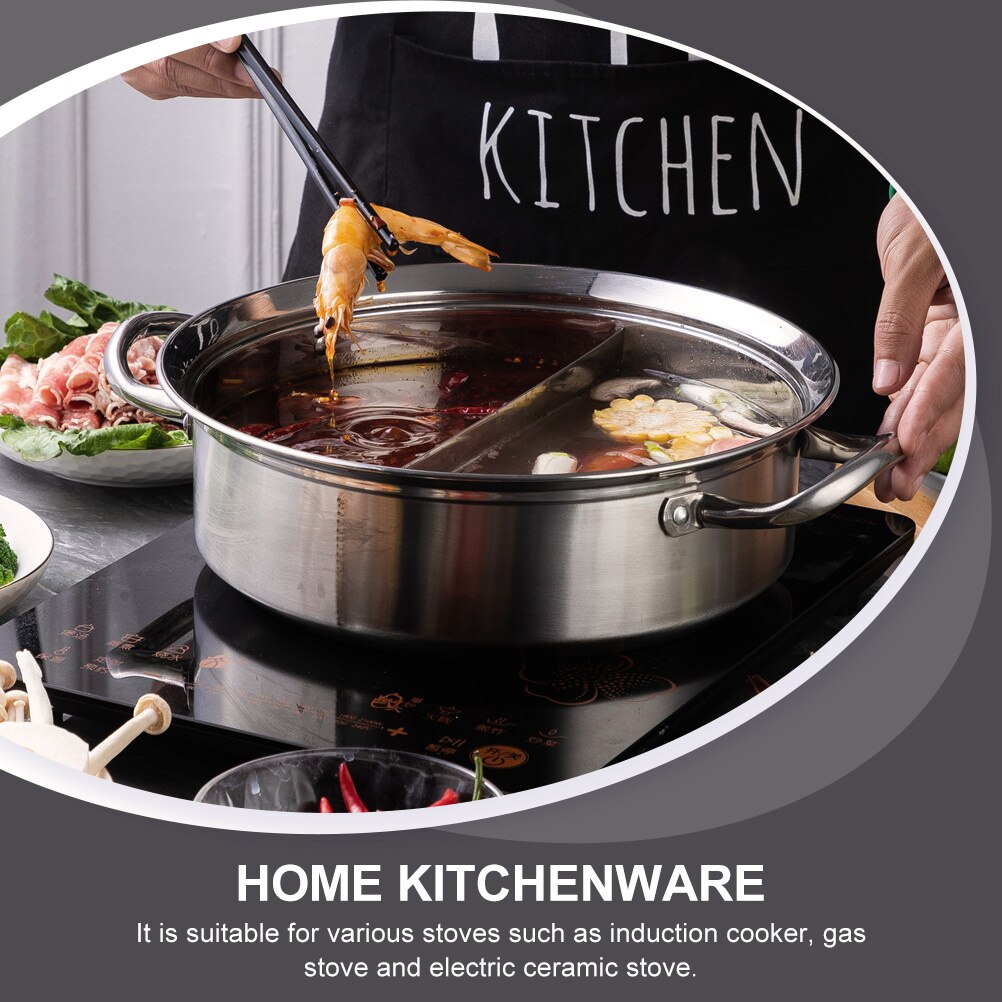 1pc Practical Induction Cooker Pot Household Pot Kitchenware (Silver)