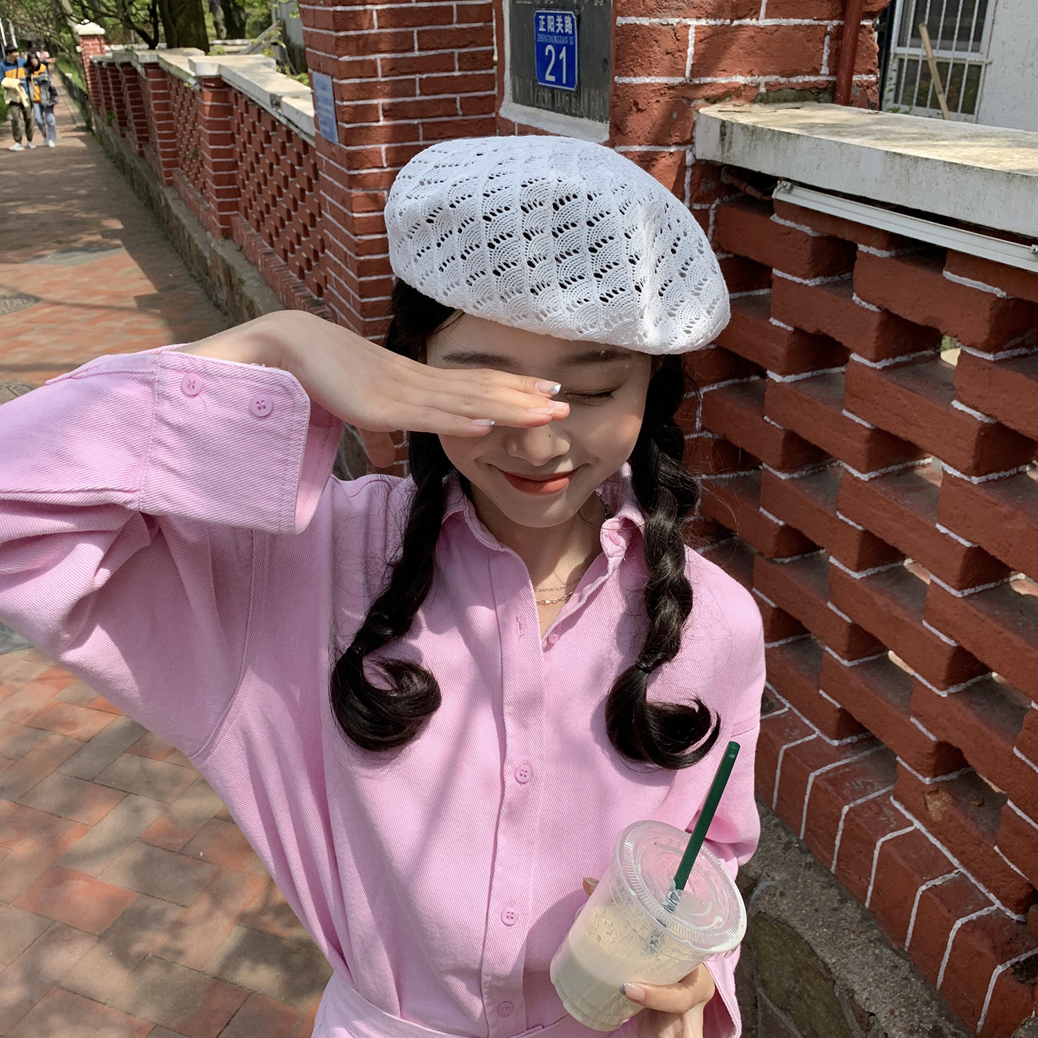 Summer Beret Hats for Women Flat Cap Knit Hollow Beret Hats Lady Girl Berets Hat Bone Female French Painter Hat Sun Cap Gorra